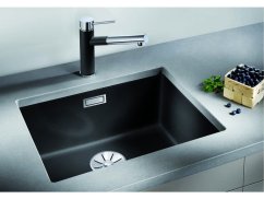 Granitový drez Blanco SUBLINE 500 U InFino čierna bez tiahla