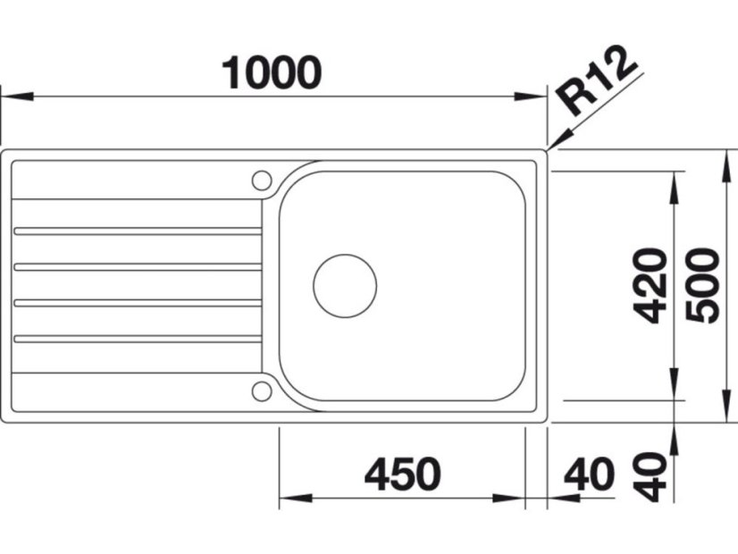 Nerezový drez Blanco LIVIT XL 6 S Nerez kartáčovaný s excentrom