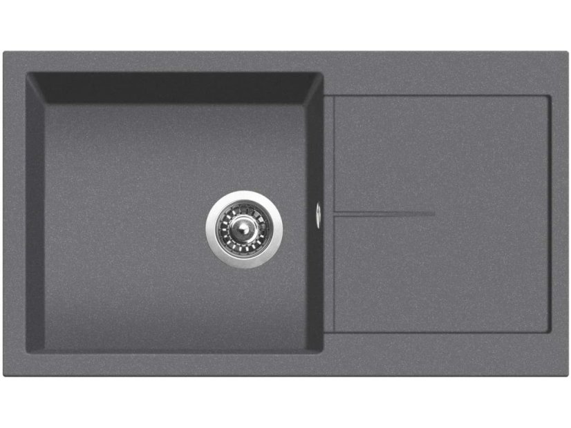 Set Sinks Infinity 860 Titanium + Elasta nerez/černá