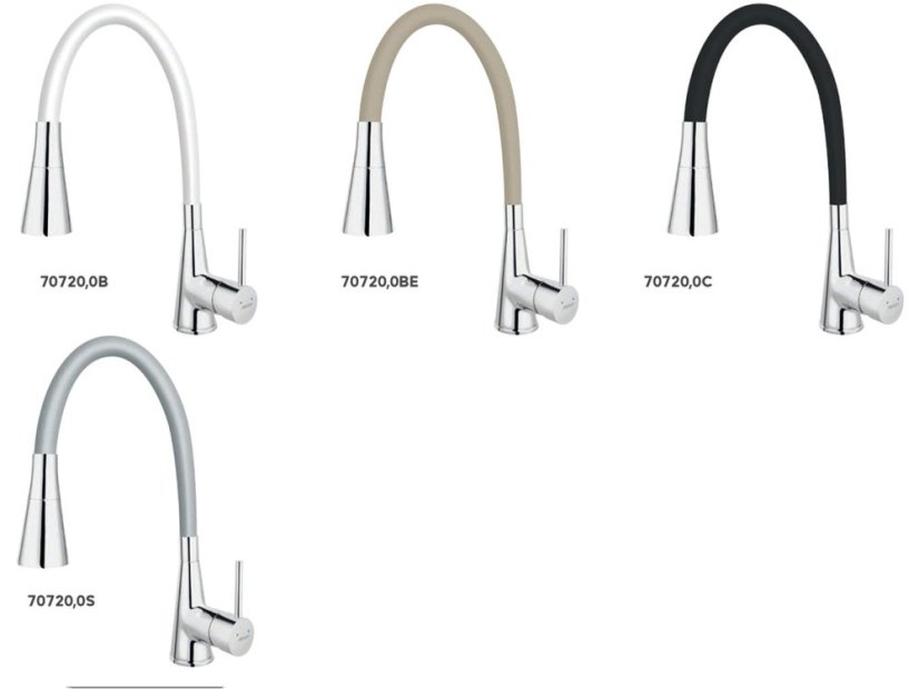 Drezová stojanková batéria s bielym ramenom a sprškou