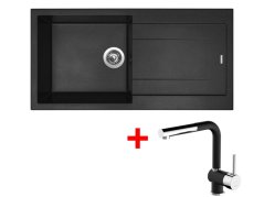 Set Sinks Amanda 990 Nanoblack+Mix 3 P Nanoblack