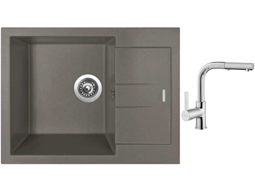 Set Sinks AMANDA 650 Truffle + baterie Sinks ENIGMA S chrom