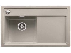 Granitový drez Blanco ZENAR 45 S perlovo šedá drez vľavo s excentrom a drevenou Granitový drez Blanco ZENAR 45 S perlovo šedá drez vľavo s excentrom a drevenou