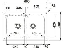 Nerezový dřez Franke SKX 620