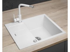 Granitový dřez Concept DG05C45wh Cubis Bílý