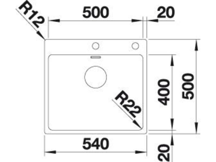 Nerezový dřez Blanco Andano 500 IF/A InFino Nerez hedvábný lesk