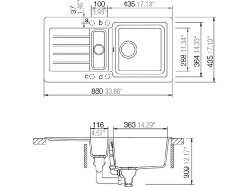 Granitový drez Schock Typos D-150S-A Croma