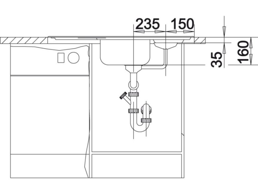Nerezový dřez Blanco TIPO 9 E Nerez