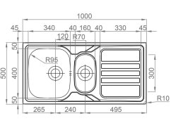 Nerezový dřez Sinks OKIO 1000.1