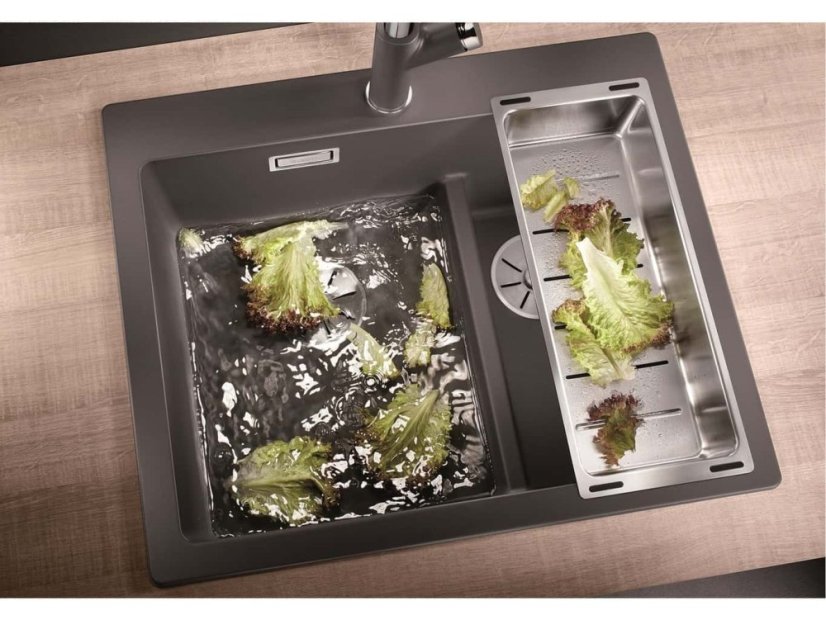 Granitový dřez Blanco PLEON 6 Split šedá skála