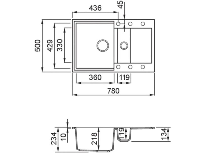 Granitový drez Elleci Easy 325 G48