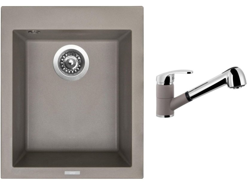 Set Sinks CUBE 410 Truffle + baterie Sinks LEGENDA S Truffle