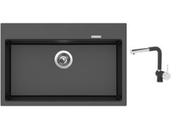 Set Sinks MAXIMO 780 Metalblack + baterie Sinks MIX 3 P Metalblack