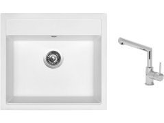 Set Sinks SOLO 560 Milk + batéria Sinks MIX 350 P chróm