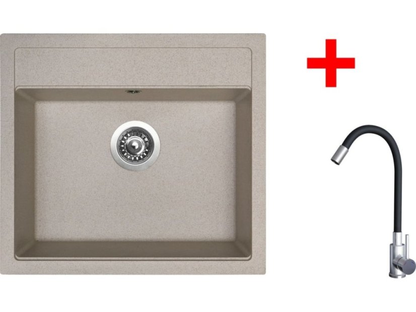 Set Sinks Solo 560 Avena + Elasta nerez/černá