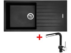 Set Sinks Perfecto 1000 Pureblack + Mix 3 P GR N6