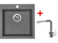 Set Sinks Viva 455 Titanium + Mix 3 P GR