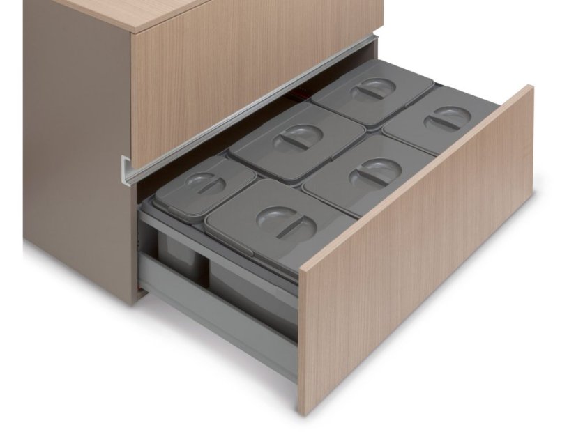 Odpadkový koš Sinks JAZZ 900 5x15 l + 1x7 l