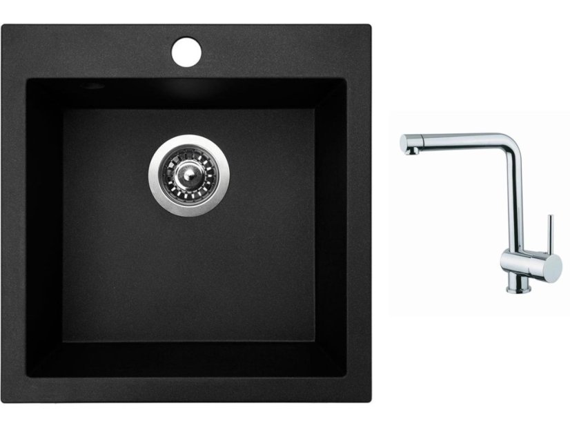 Set Sinks VIVA 455 Granblack + baterie Sinks MIX 3 chrom