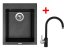 Set Sinks CUBE 410 Metalblack + Vitalia GR