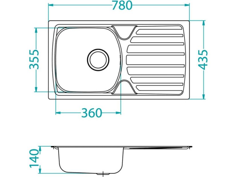 Nerezový dřez Alveus Basic 170 ECO F