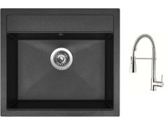 Set Sinks SOLO 560 Granblack + batéria Sinks MIX 35 PROF S chróm