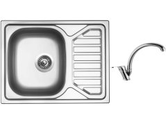 Set Sinks OKIO 650 V leštěný + baterie EVERA chrom