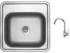 Sinks BAR 380 M matný + Sinks MIX 35 chrom Sinks BAR 380 M matný + Sinks MIX 35 chrom