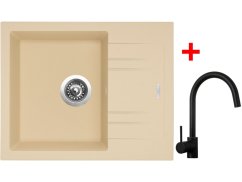 Sinks LINEA 600 Sahara + Vitalia černá matná Sinks LINEA 600 Sahara + Vitalia černá matná