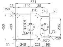 Nerezový dřez Sinks DUO 571.1 V otočný