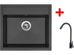 Set Sinks Solo 560 Pureblack + Elasta černá matná
