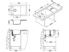 Granitový drez Alveus Formic 30 Steel