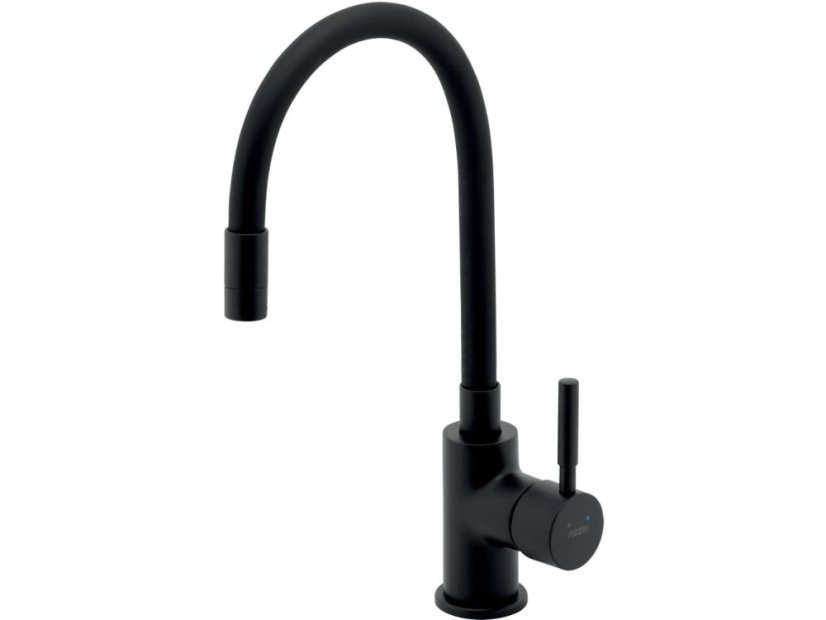 Drezová stojanková batéria s elastickým ramenom, čierna - 2 jakost