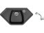 Set Sinks NAIKY 980 Metalblack + baterie Sinks MIX 3 S Chrom