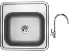 Sinks BAR 380 M matný + Sinks VITALIA chrom