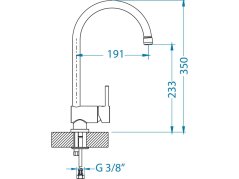 Kuchyňská baterie Alveus ARC 110 Beton