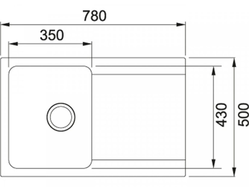 Tectonitový dřez Franke OID 611-78 Černá