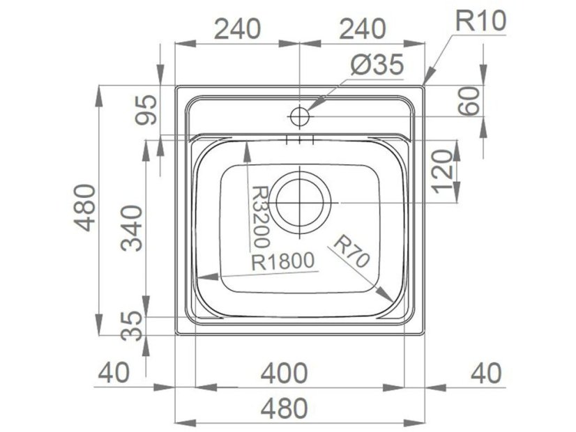 Sinks MANAUS 480 + PRONTO
