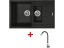 Set Sinks Amanda 780.1 Metalblack + Elasta nerez/černá