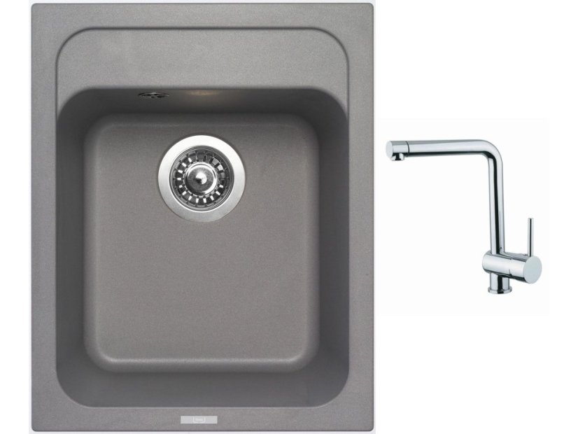 Set Sinks CLASSIC 400 Titanium + baterie Sinks MIX 3 chrom