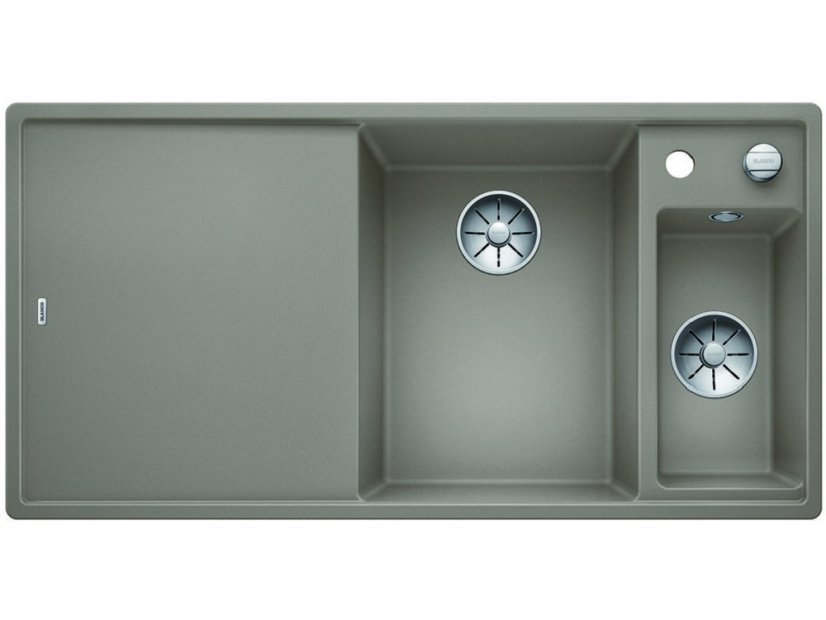 Granitový drez Blanco AXIA III 6 S InFino tartufo drev.kráj.doska drez vpravo s exc.