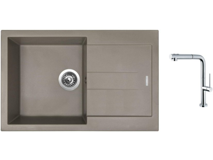 Set Sinks AMANDA 780 Truffle + batéria Sinks SLIM S2 kartáčovaná