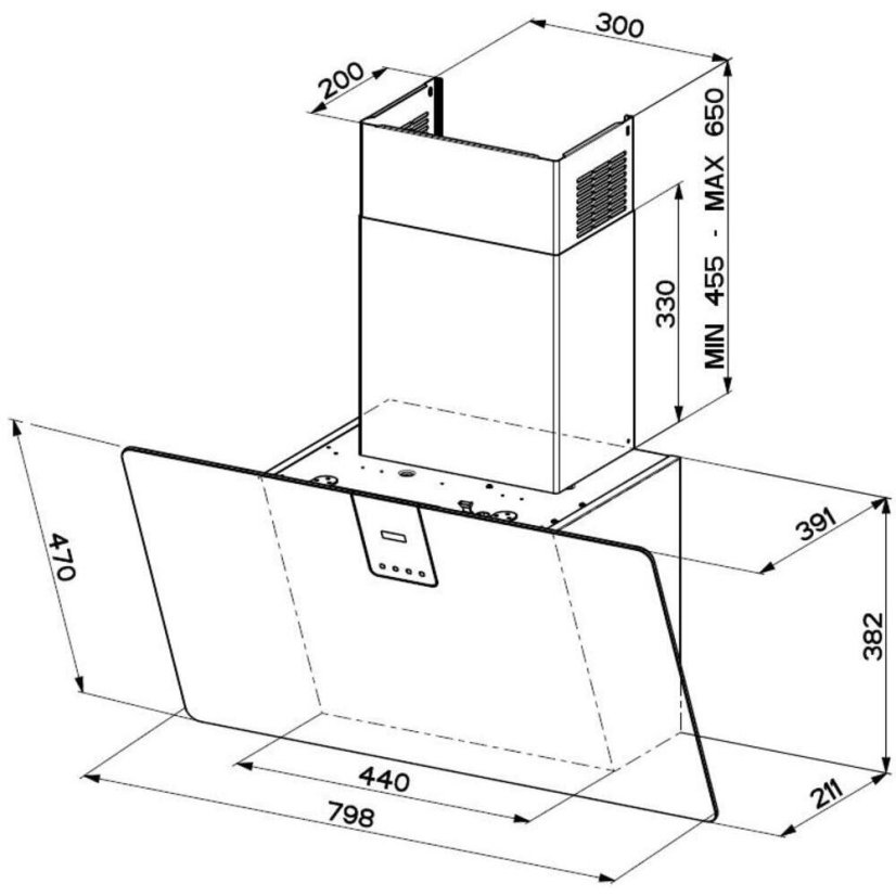 Digestoř Faber SOFT EDGE NERO INGO A80-4