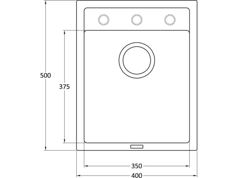 Granitový drez Sinks CLASSIC 400 Pureblack