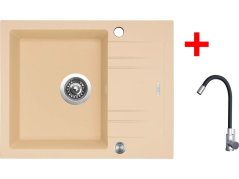 Sinks LINEA 600 XC Sahara + Elasta nerez/černá