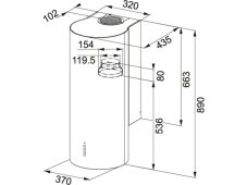 Komínová digestoř Franke FTU 3805 XS Nerez