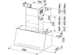 Komínová digestoř Franke Trendline Plus BK 70