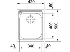 Nerezový dřez Franke AMX 610 Nerez