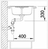 Granitový drez Blanco ZIA 45 S sivá vulkán s excentrom