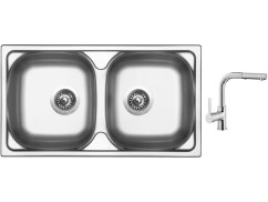 Set Sinks OKIO 780 DUO V leštěný + baterie Sinks ENIGMA S chrom Set Sinks OKIO 780 DUO V leštěný + baterie Sinks ENIGMA S chrom